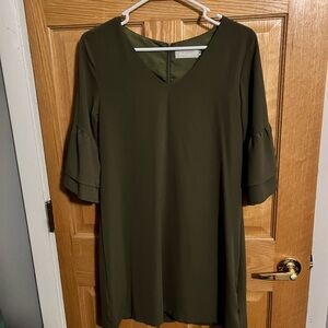 Olive green dress